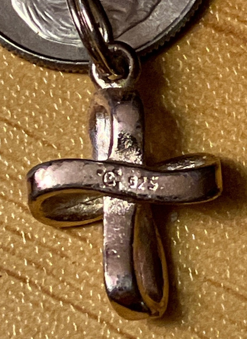Sterling Silver 925 Infinity Cross Pendant
