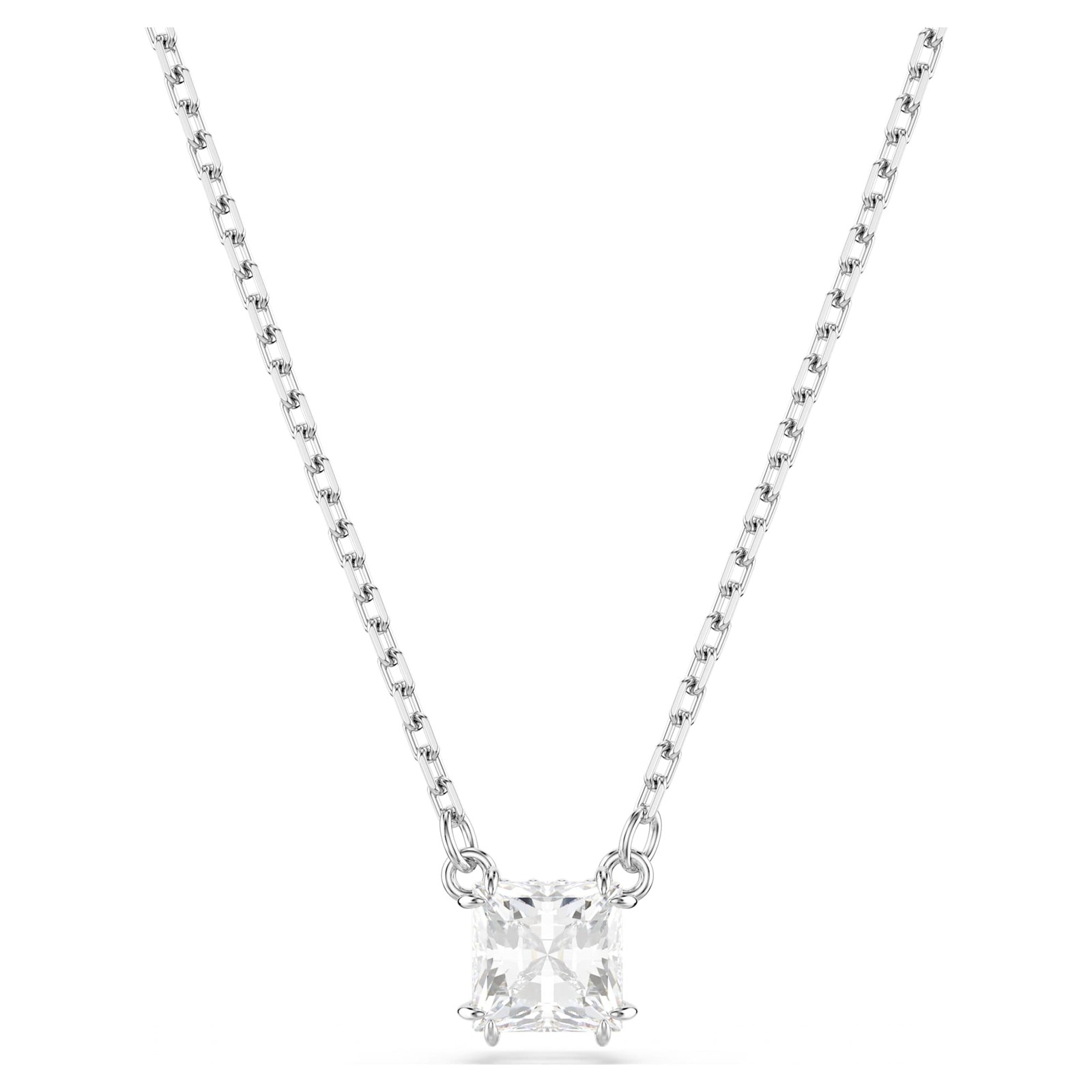 Swarovski Stilla White Crystal Rhodium-Plated Necklace 5701903