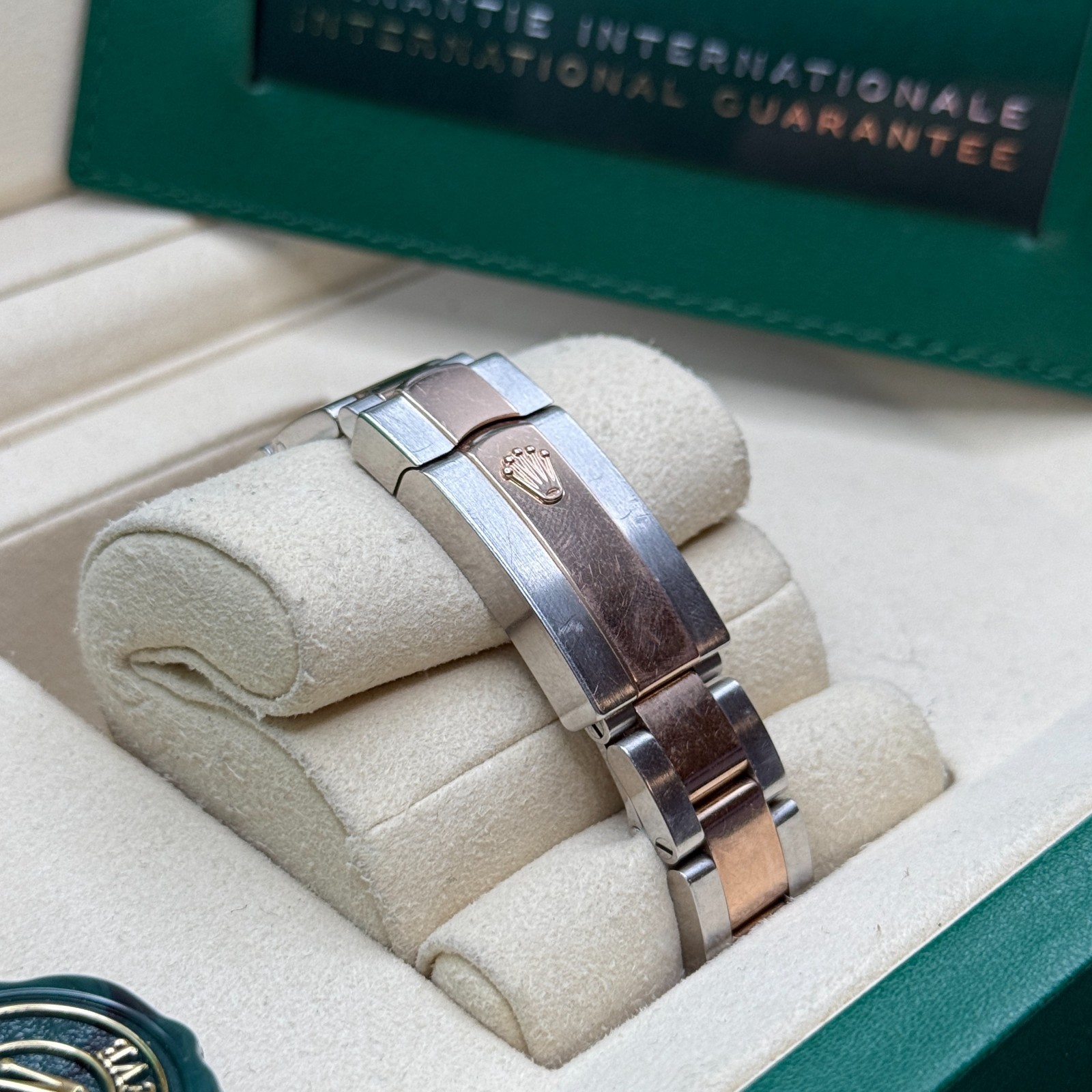 Rolex Datejust 31 Chocolate Roman Diamond Two Tone Rose Diamond Bezel Oyster