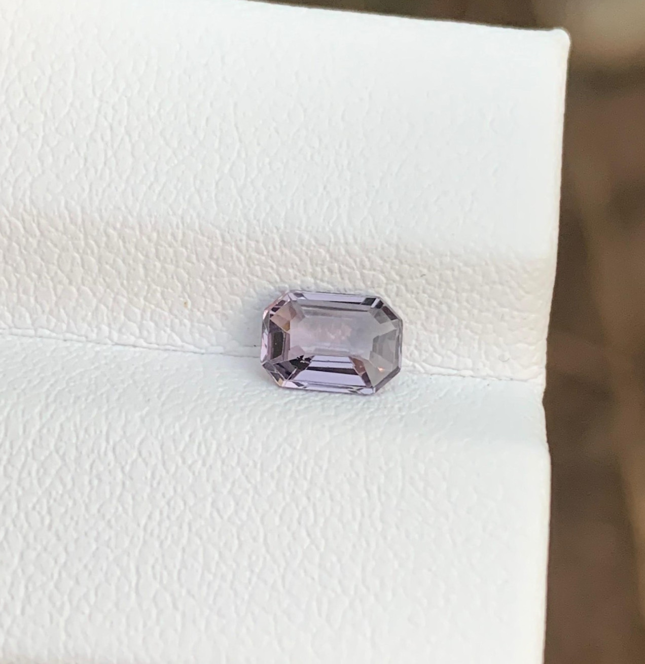 Natural Burma Spinel – 0.870ct Lavander Color – 7mm Emerald Cut – Loose Gemstone