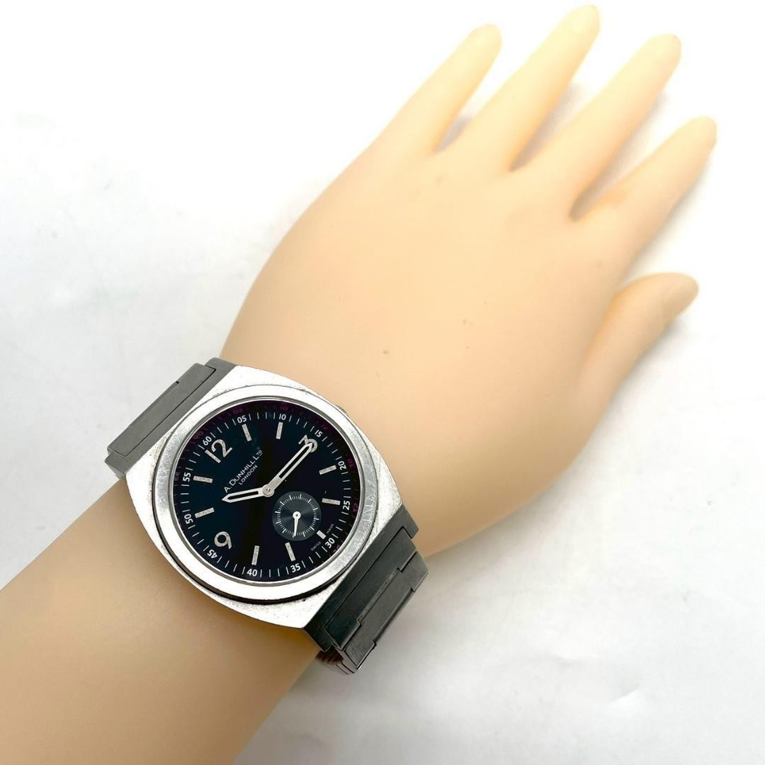 Alfred Dunhill Small Seconds Quartz Watch Silver Stainless Steel Authentic