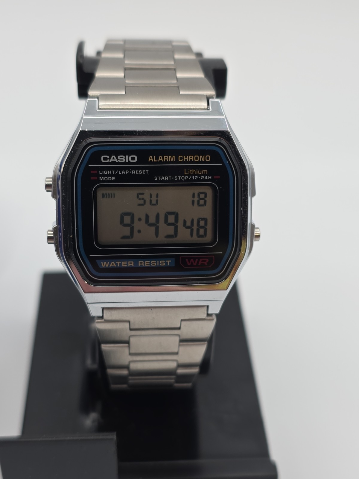 Casio Men’s Watch Classic Digital Grey Dial Stainless Steel Bracelet A158W-1