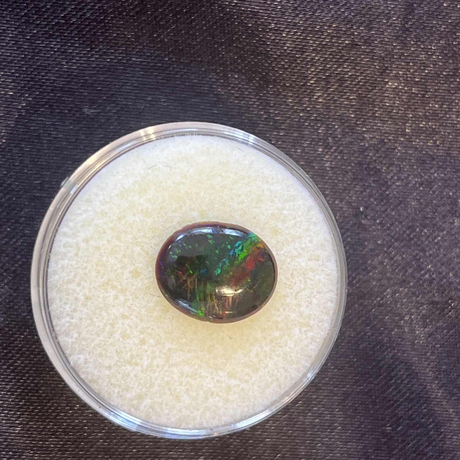 1 Ct. Black Opal Cabochon Stabilized 9.2mm X 11.3mm X 2mm