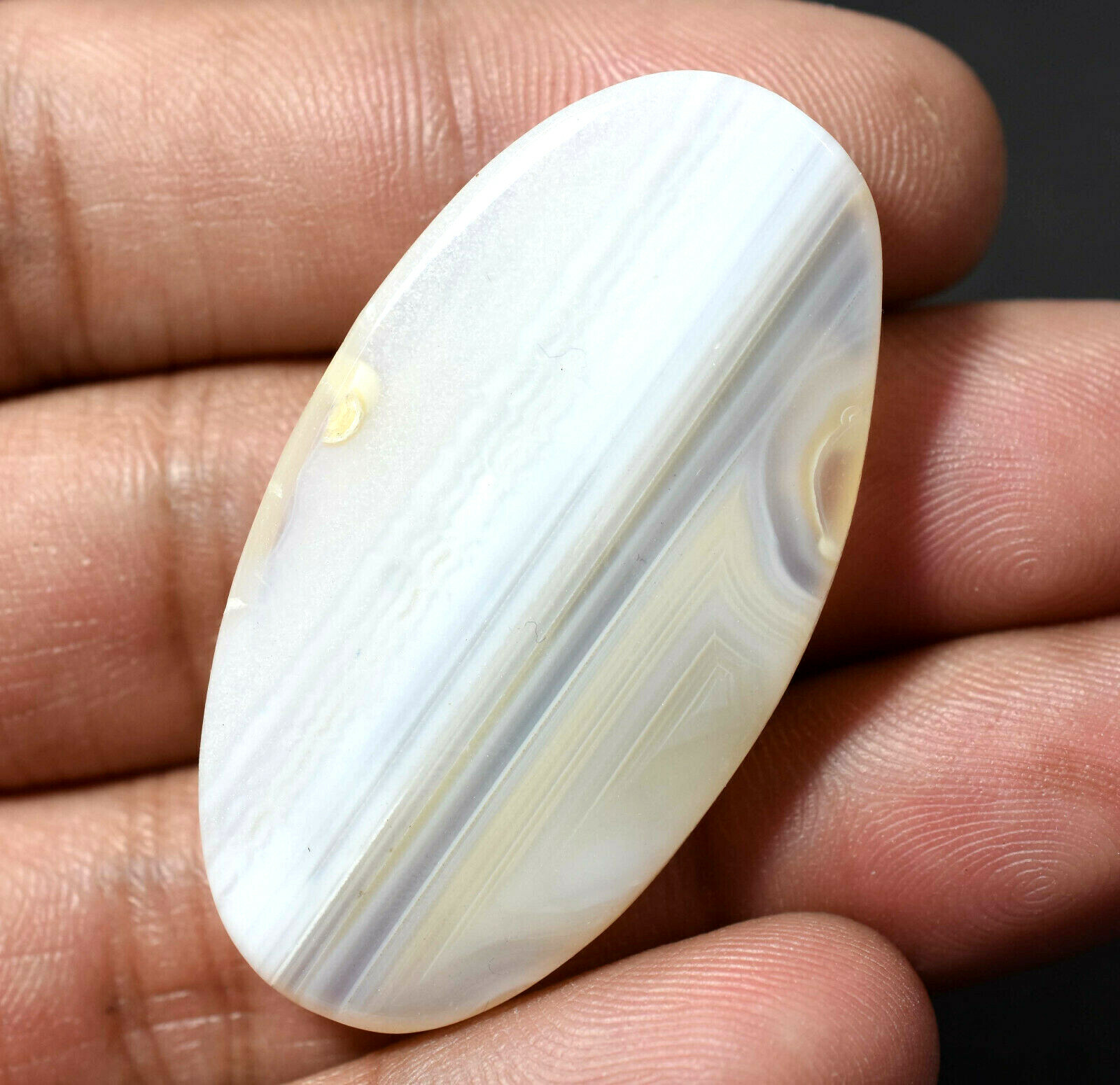 60.50 Ct Natural White Agate Designer Cabochon Beautiful AAA+ Quality Gemstone