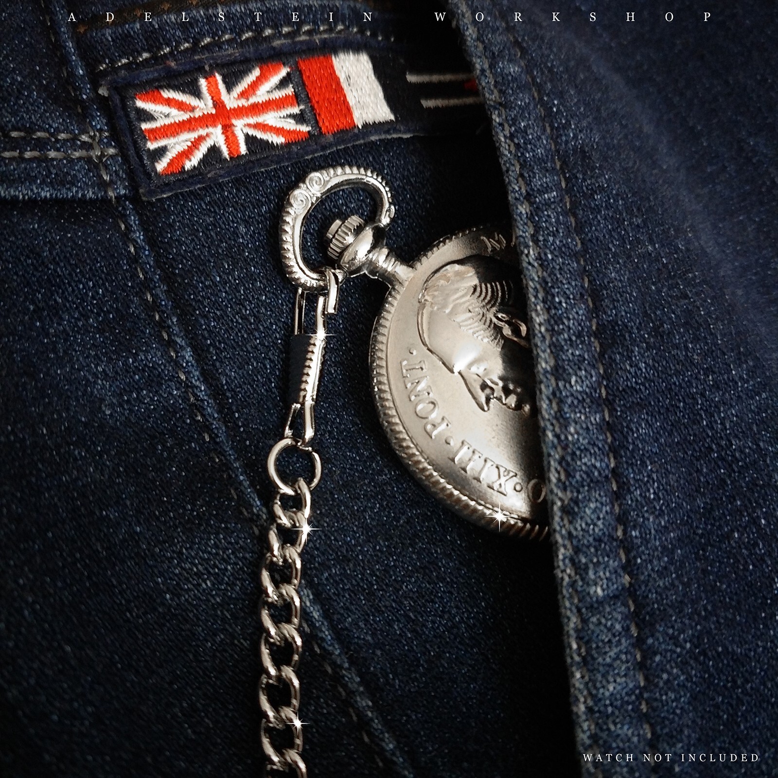 T-Bar Prince Albert Silver-Plated Vest-Pocket Watch Chain