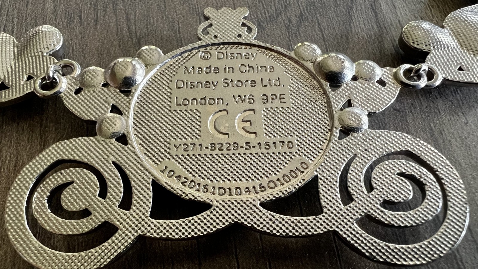 Disney Store Ltd. London – Cinderella Carriage Children’s Rhinestone Necklace