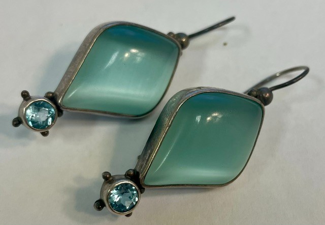 RARE Beautiful Vintage SAJEN Sterling Silver 925 Earrings