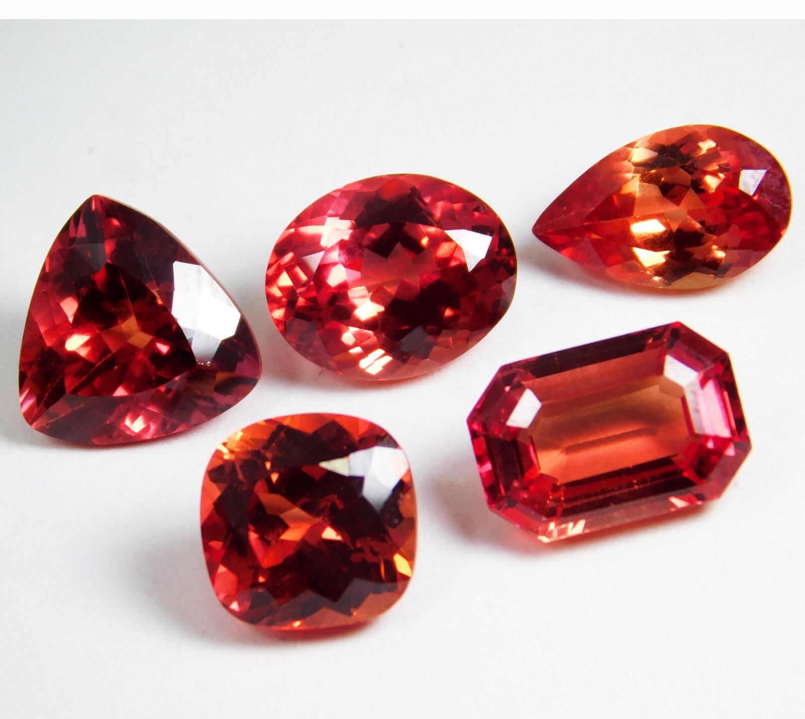 Natural Orange Pink Padparadscha Sapphire 31.50 Ct Certified Mixed Gemstone Lot