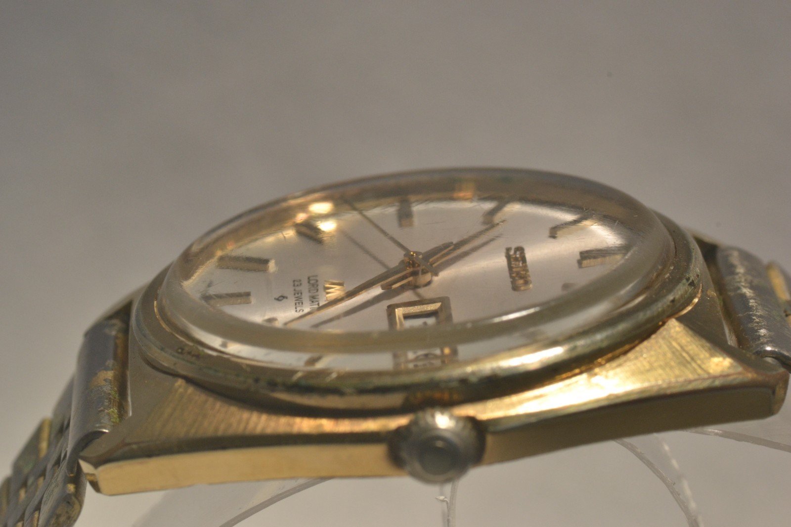 SEIKO Lord Matic 5606-7000 JNR Railway Award Kanji Day Gold LM Automatic Japan