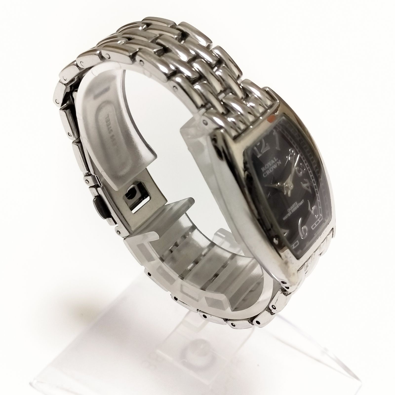 ROYAL CROWN Tonneau Face Black Women’s Watch