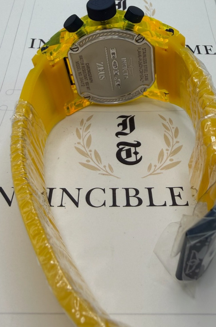 Invicta Bolt Zeus Magnum Men’s Watch – 52mm, Yellow, Dark Blue (39472)