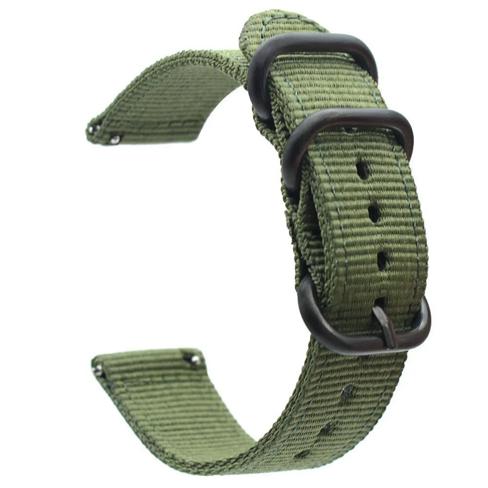 18mm 20mm 22mm Durable Military Woven Nylon Wrist Watch Band Quick Release Strap