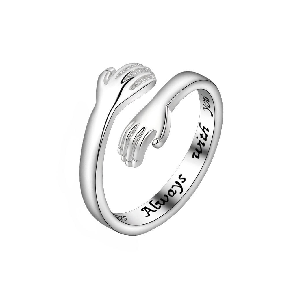 Unisex Adjustable Anti Anxiety Rings Silver Anxiety Relief Spinning Fidget Ring