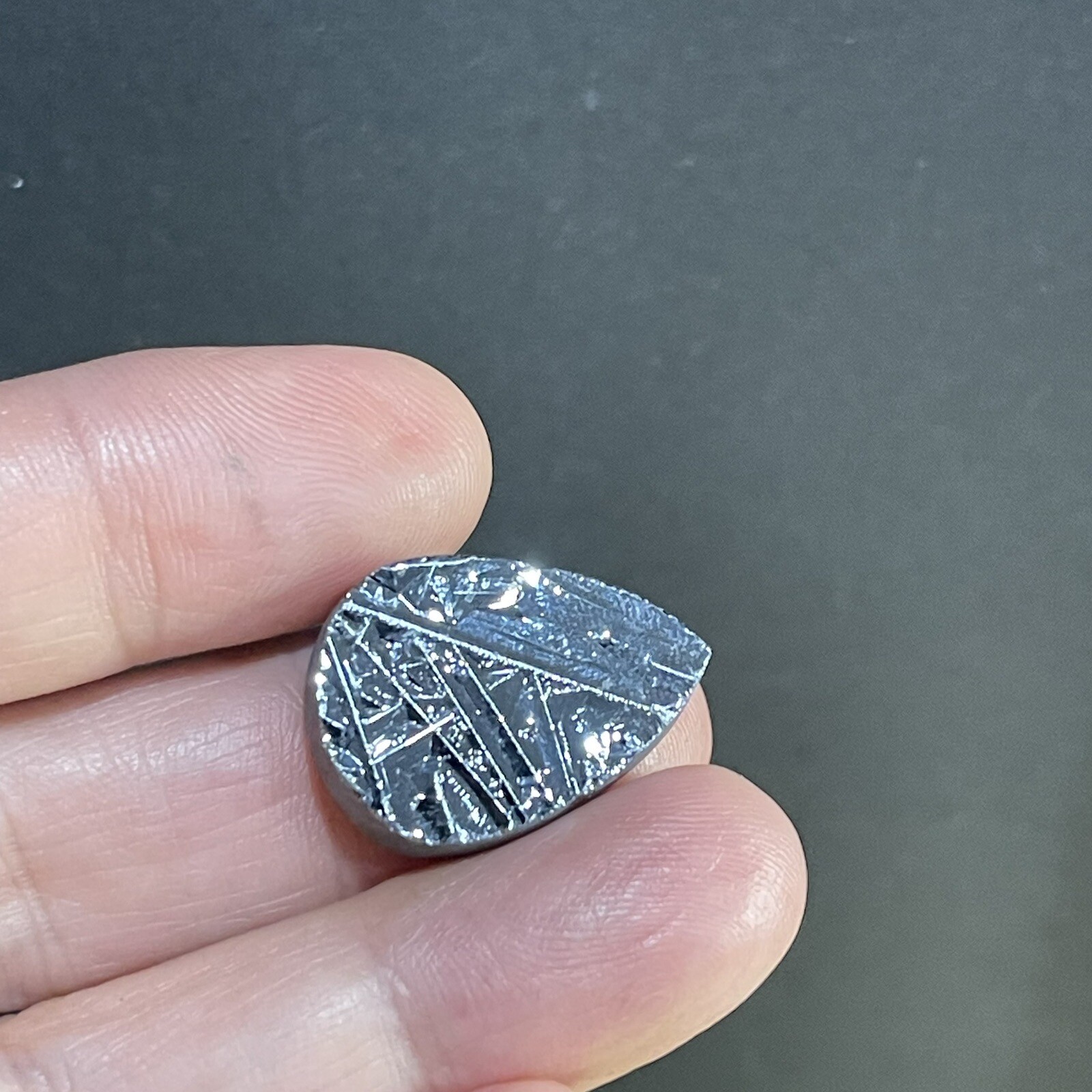 17ct 23x17x5.7mm Super Shiny Siliconite Silicon Teardrop Cabochon Loose Gemstone