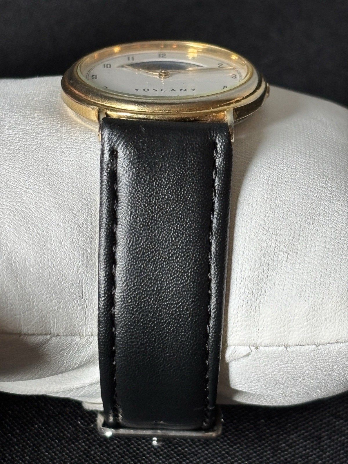 Vintage Tuscany Moon Phase Quartz Watch Japan Movt Gold Tone 33MM New Battery