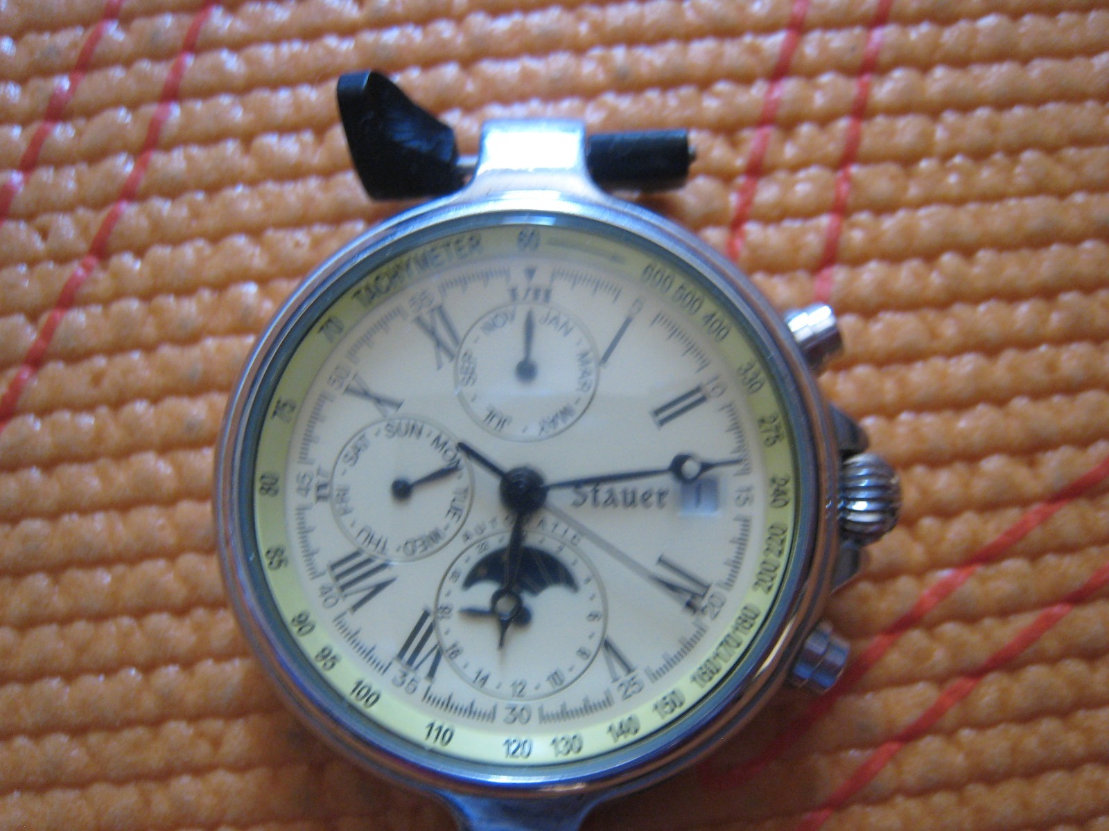 VINTAGE MEN’S STAUER MOON PHASE AUTOMATIC WRISTWATCH