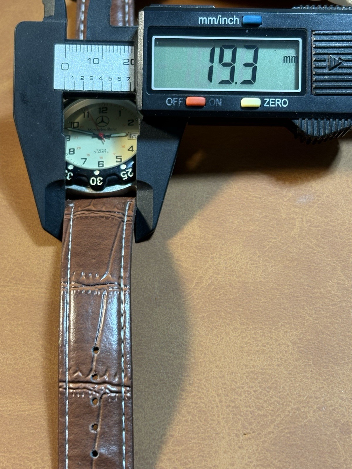 Vintage Mercedes Benz Men Field Watch Beige Dial,37mm,Rotating Beze,Date