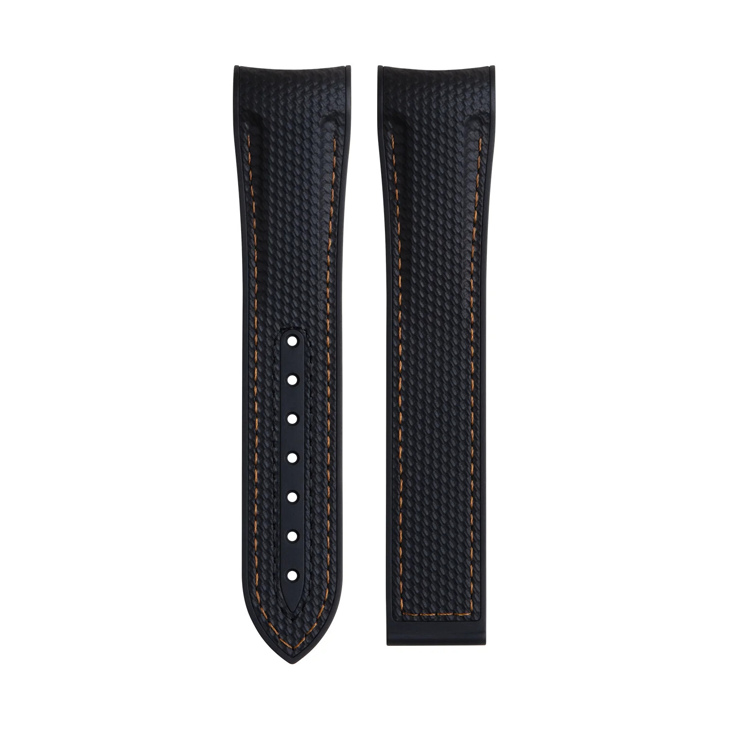 21mm FKM Rubber Watch Strap Fits Omega Seamaster Planet Ocean 600M