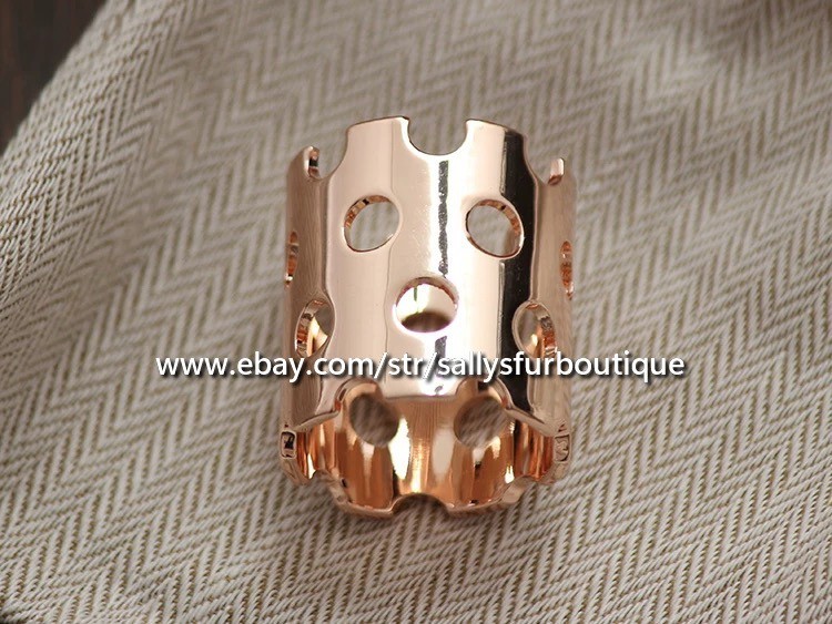 Quality 100% Copper Scarf Ring Hollow Tube Buckle Brooch For Silk Scarves