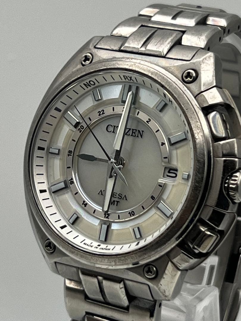 Citizen ATESSA H117 Solar Watch Mens Titanium 41mm wrist 17cm/6.7in NB/NA