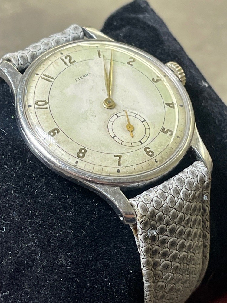 Eterna 1020 Subdial 1941’s Hand-Wind Patina Vintage 35mm 18mm lugs