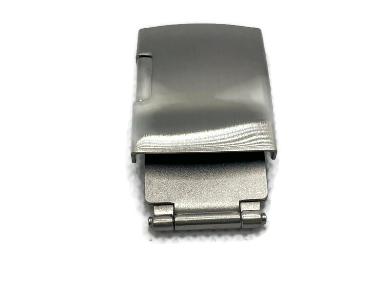 Stainless Steel Watch Strap Clasp, 3 Fold Side Press Release 16mm to 22mm