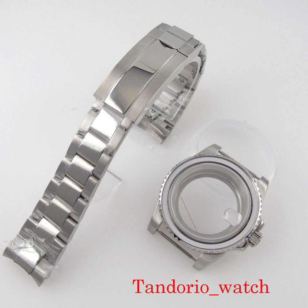 40mm Stainless Steel Watch Case Sapphire Glass for NH34 NH35 NH36 MIYOTA ETA2824