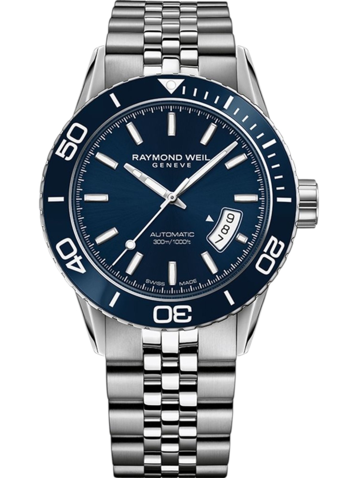 Raymond Weil 2760-ST3-50001 Men’s Freelancer Automatic 42 mm Watch MSRP $1850
