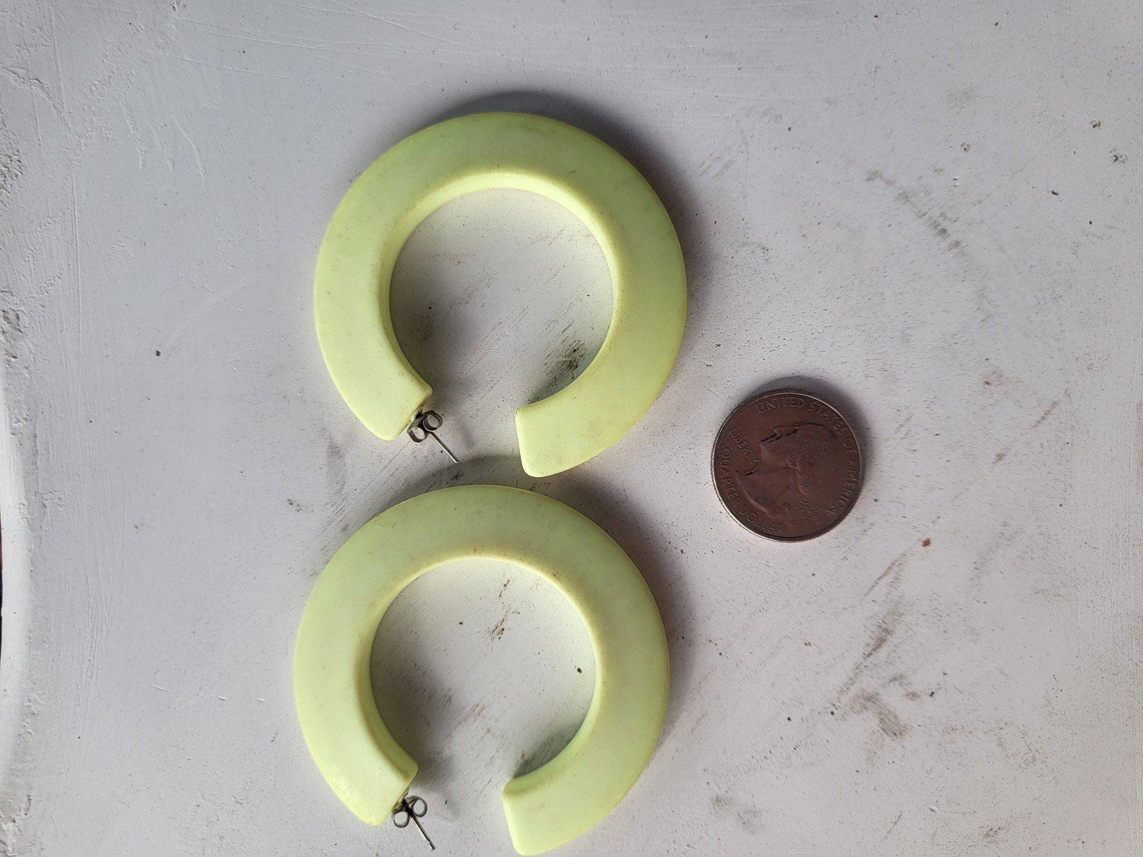 6 pairs vintage earring set, acrylic, resin, plastic
