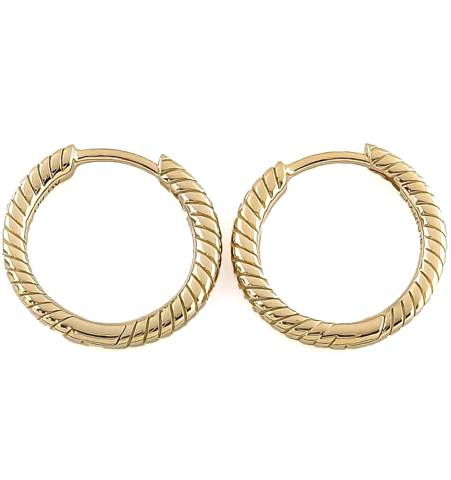 New 100% Authentic PANDORA 14K Gold Moments Small Charm Hoop Earrings 262728C00