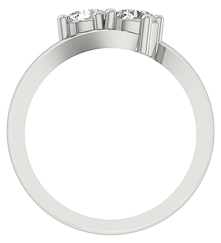 Forever Us Two Stone Engagement Ring VS1 F 1.10 Carat Lab Grown Diamond 14K Gold