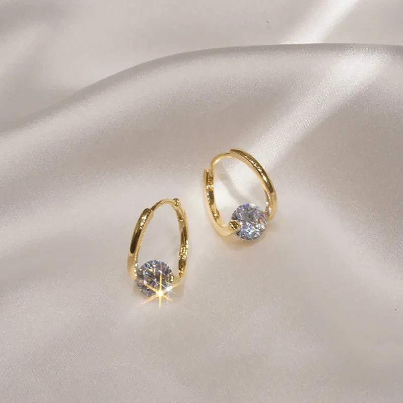 2Ct Round Cut Lab Created Diamond Drop Dangle Earrings In 14K Yellow Gold Plated