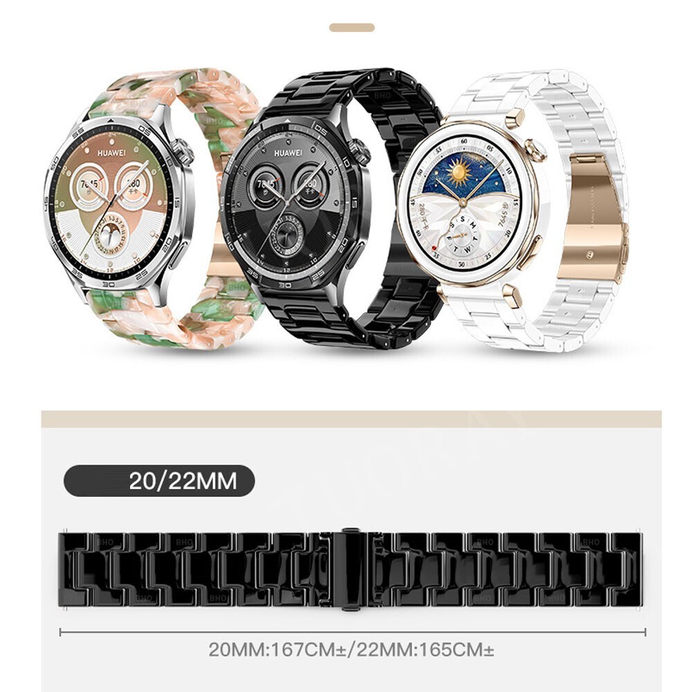 Luxury Resin Watch Band Strap for Amazfit Bip 6 5 GTR GTS 4 3 2 2e 47mm Bracelet