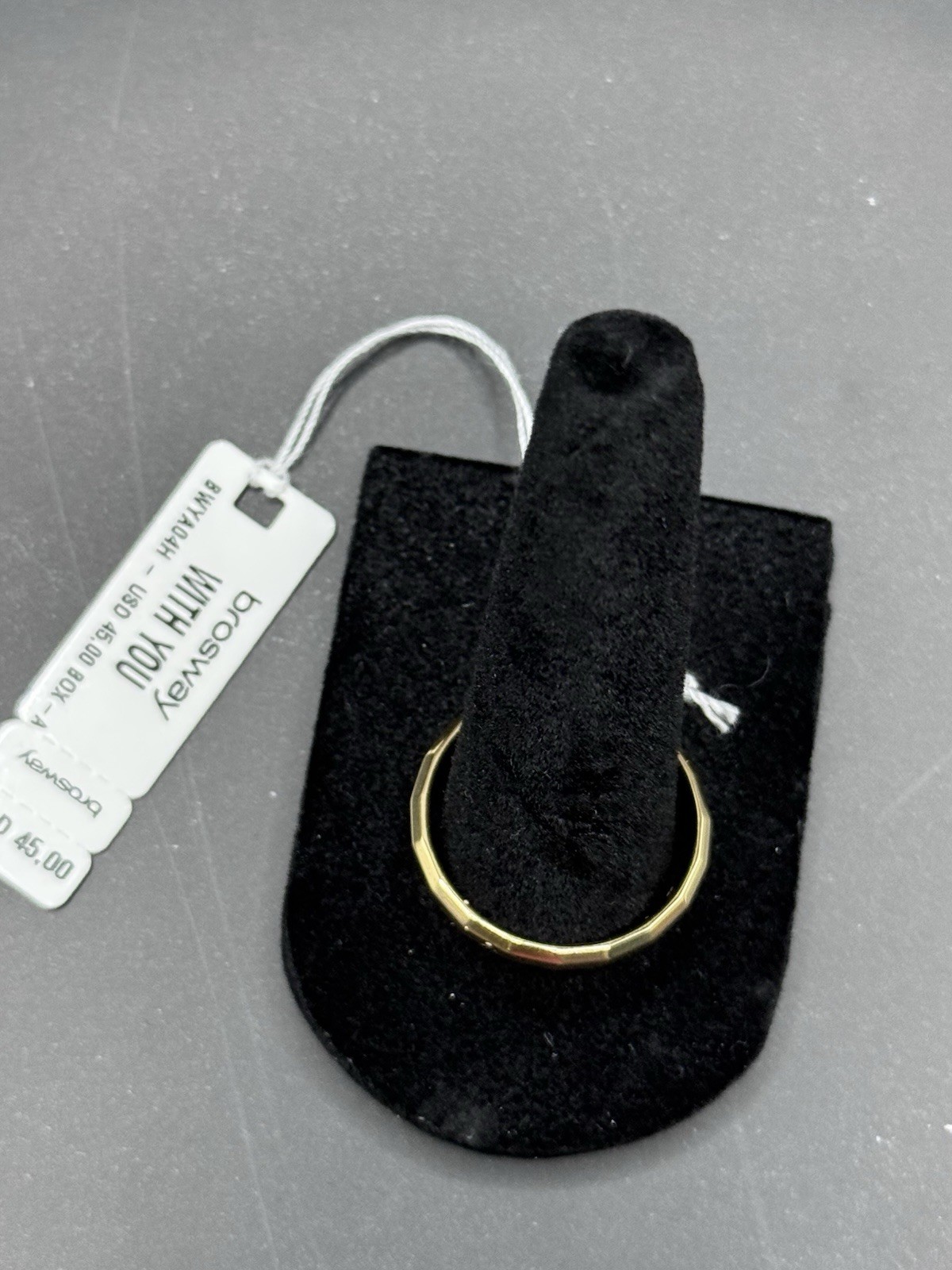Brosway Italia “With You” Gold Ring BWYA04H Size 10.5 . Perfect For Gifting!