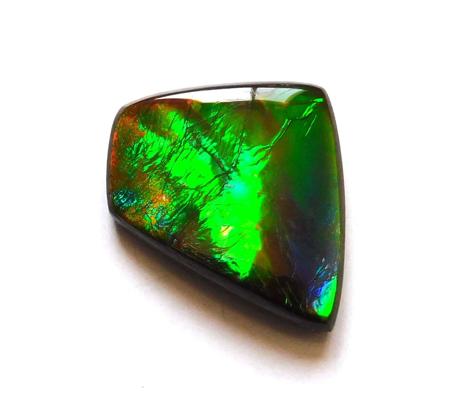 9.45 Ct Natural Canadian Ammolite Cabochon Loose Gemstone 19.6X14.6X4.2MM LR19