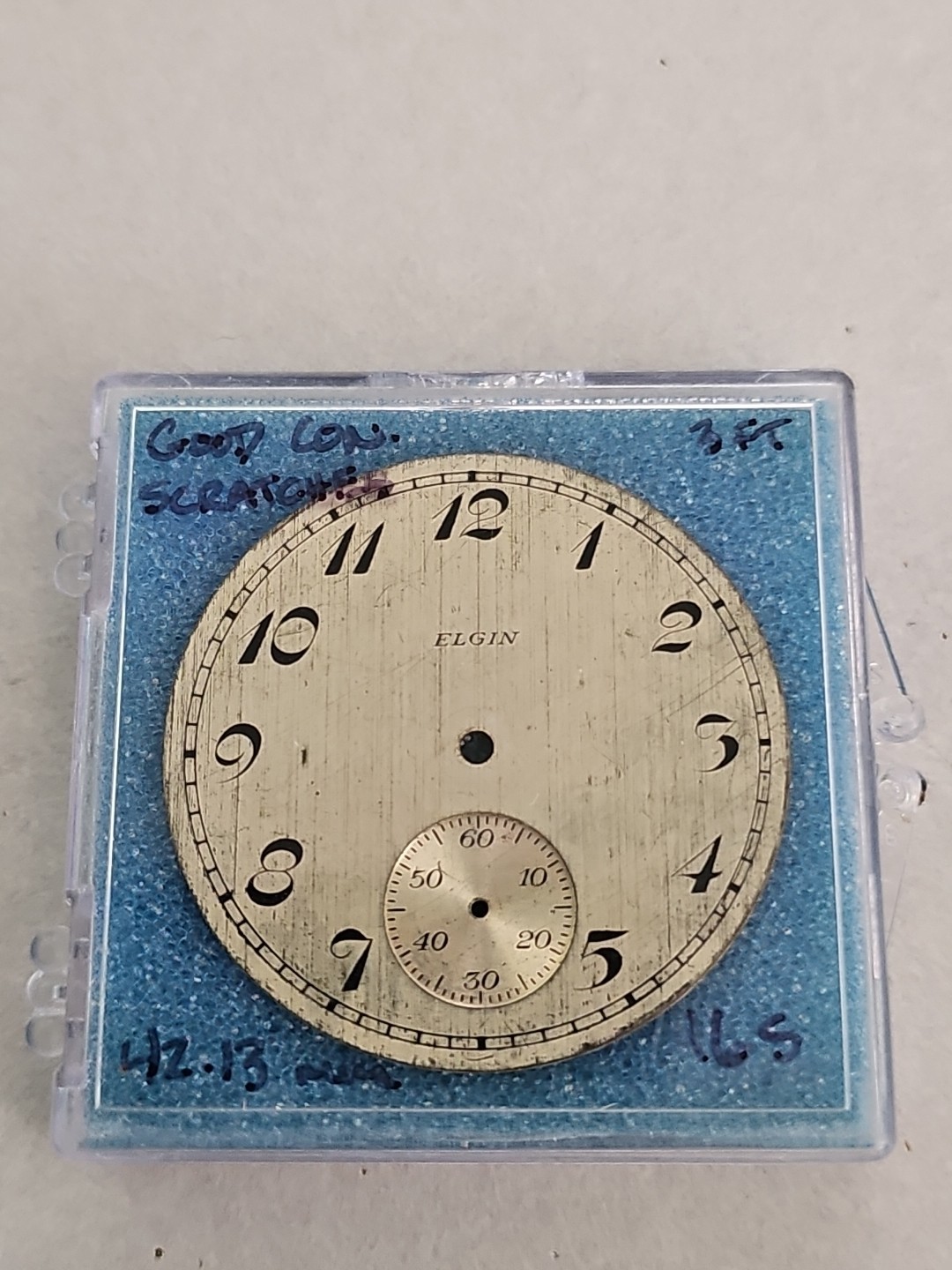16S Elgin Pocket Watch Dial – Metal 42.13mm Good Condition