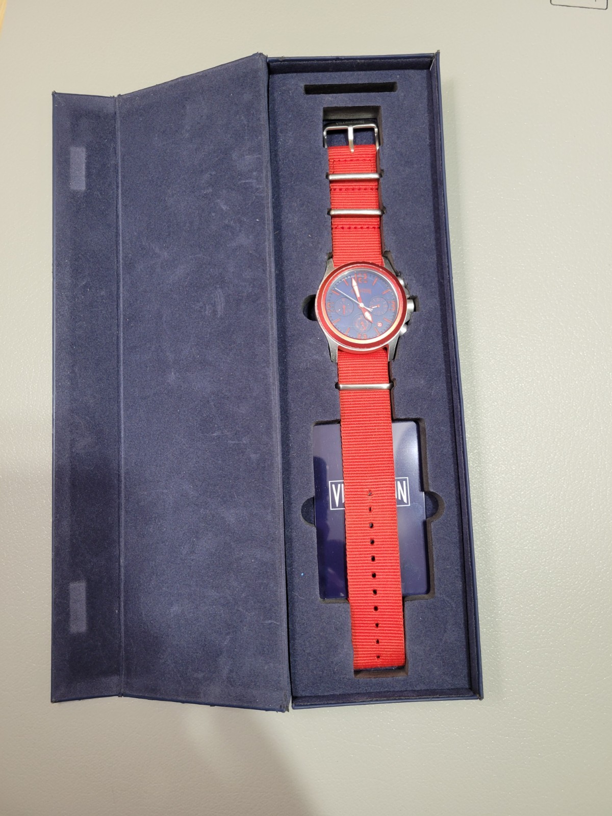 Vilebrequin RED Limited Edition Chronograph Watch New Battery Installed 4/10/26