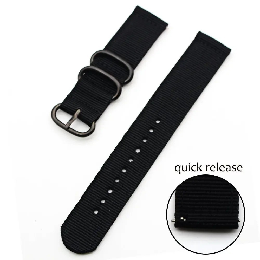 18mm 20mm 22mm 24mm Ballistic Durable Military Nylon Wrist Watch Band Strap