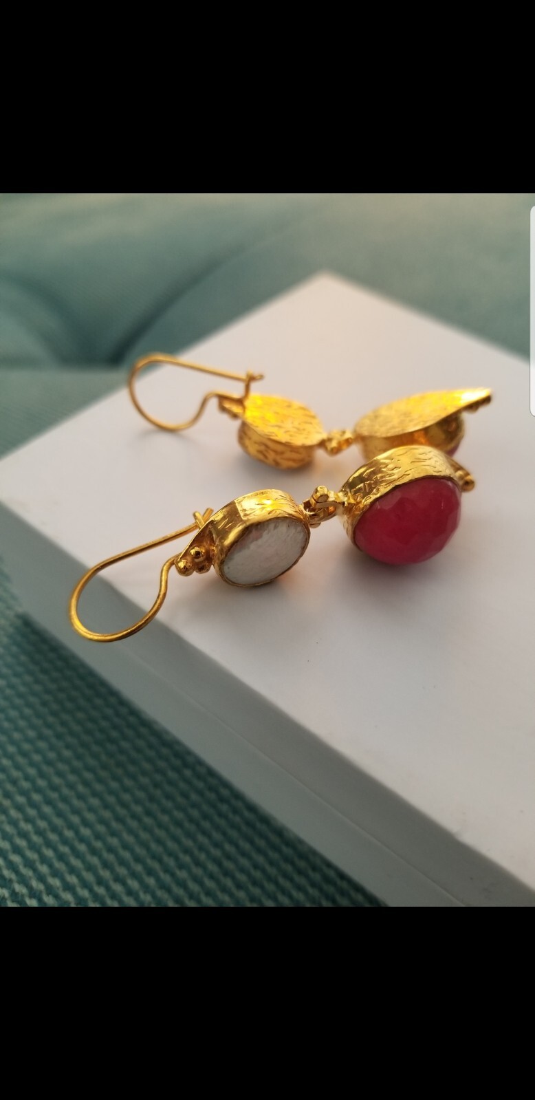 Tiklari women’s bronze plated 24k MOROCCAN/TURKISH inspired earrings sizable..