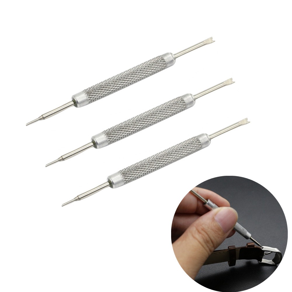 3Pcs Watchmaker Watch Band Spring Bars Strap Link Pins Remover Steel Repair Tool