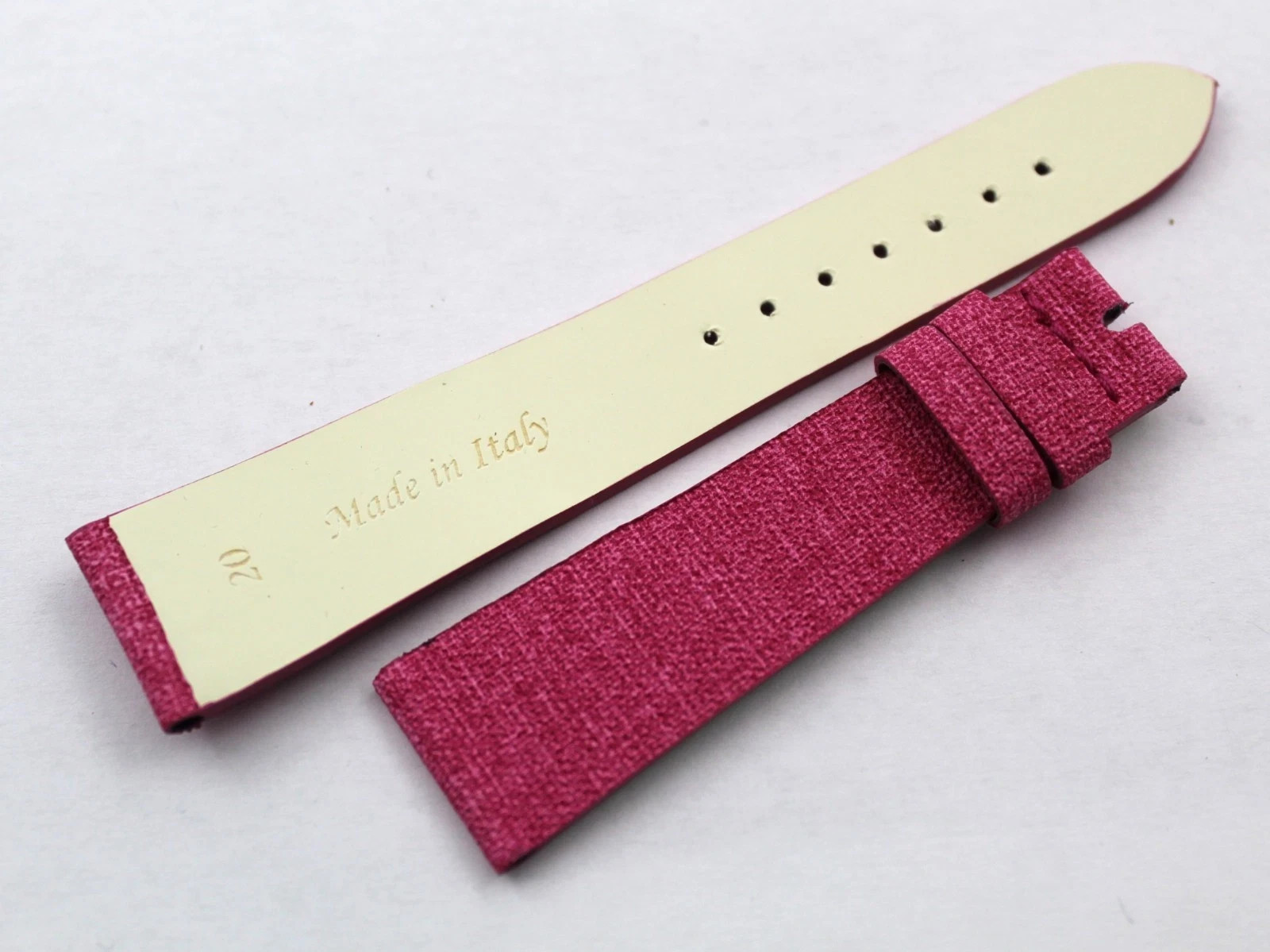 Vegan Watch Straps 100% Fuchsia Sport Watch Parts Various Sizes New