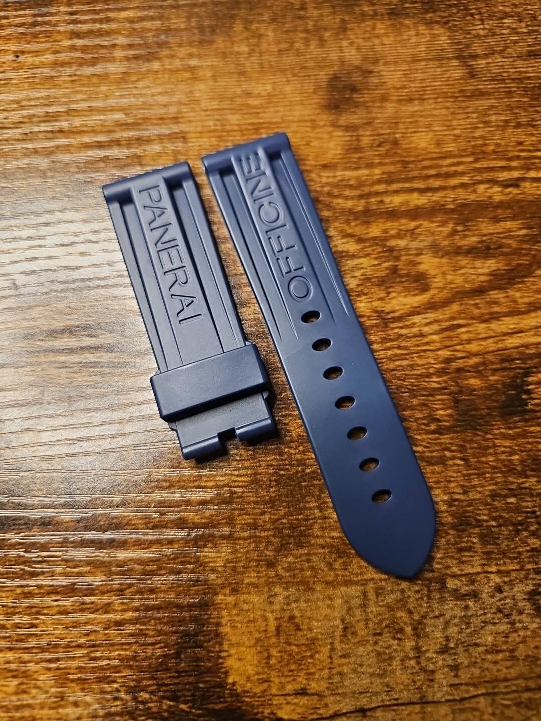 Panerai Watch 24/22mm Dark Blue OEM Rubber Dive Strap for Tang Buckle MXE0HCVT