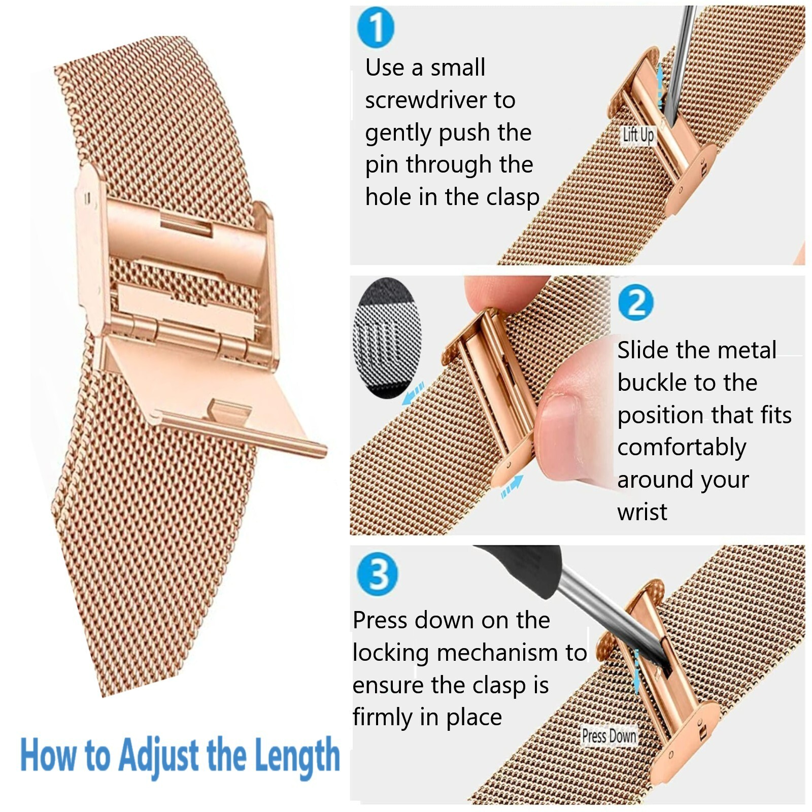 Metal Strap For Garmin Garmin Vivoactive 4S / Vivomove 3S / Venu 2S / Venu 3S