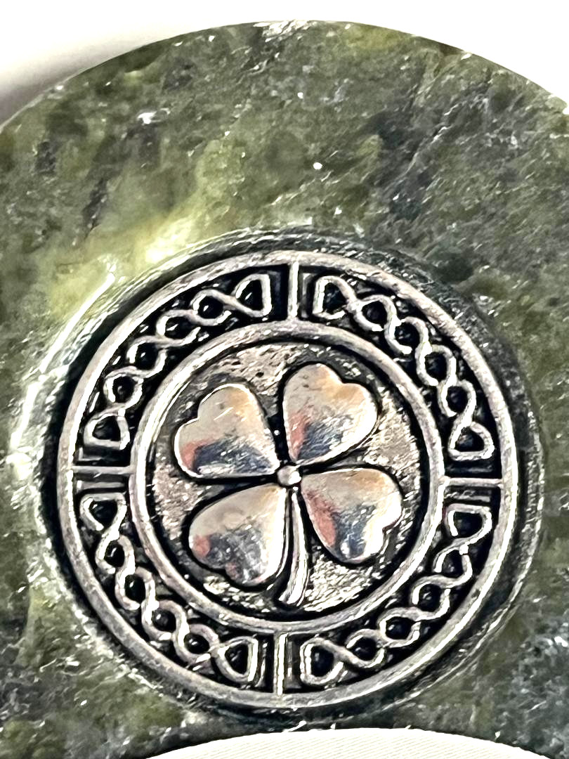 CONNEMARA MARBLE STRETCH BRACELET & SHAMROCH WISHING STONE