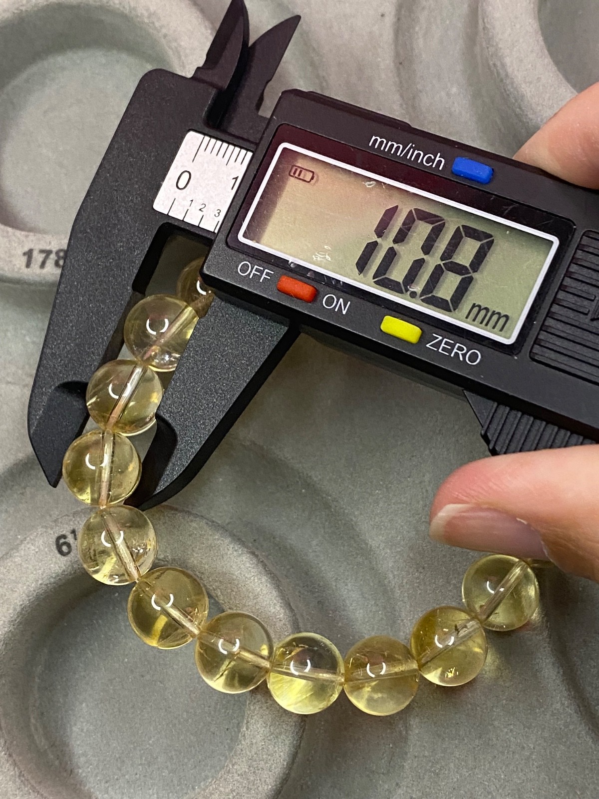 Natural Citrine Bracelet – 10.8mm Genuine Golden Citrine Crystal Bracelet