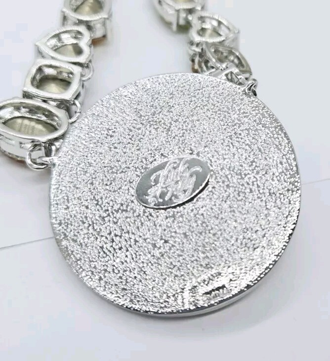Kirks Folly Necklace Cosmic Bliss Empress Seaview Moon Silver tone Set 2pc