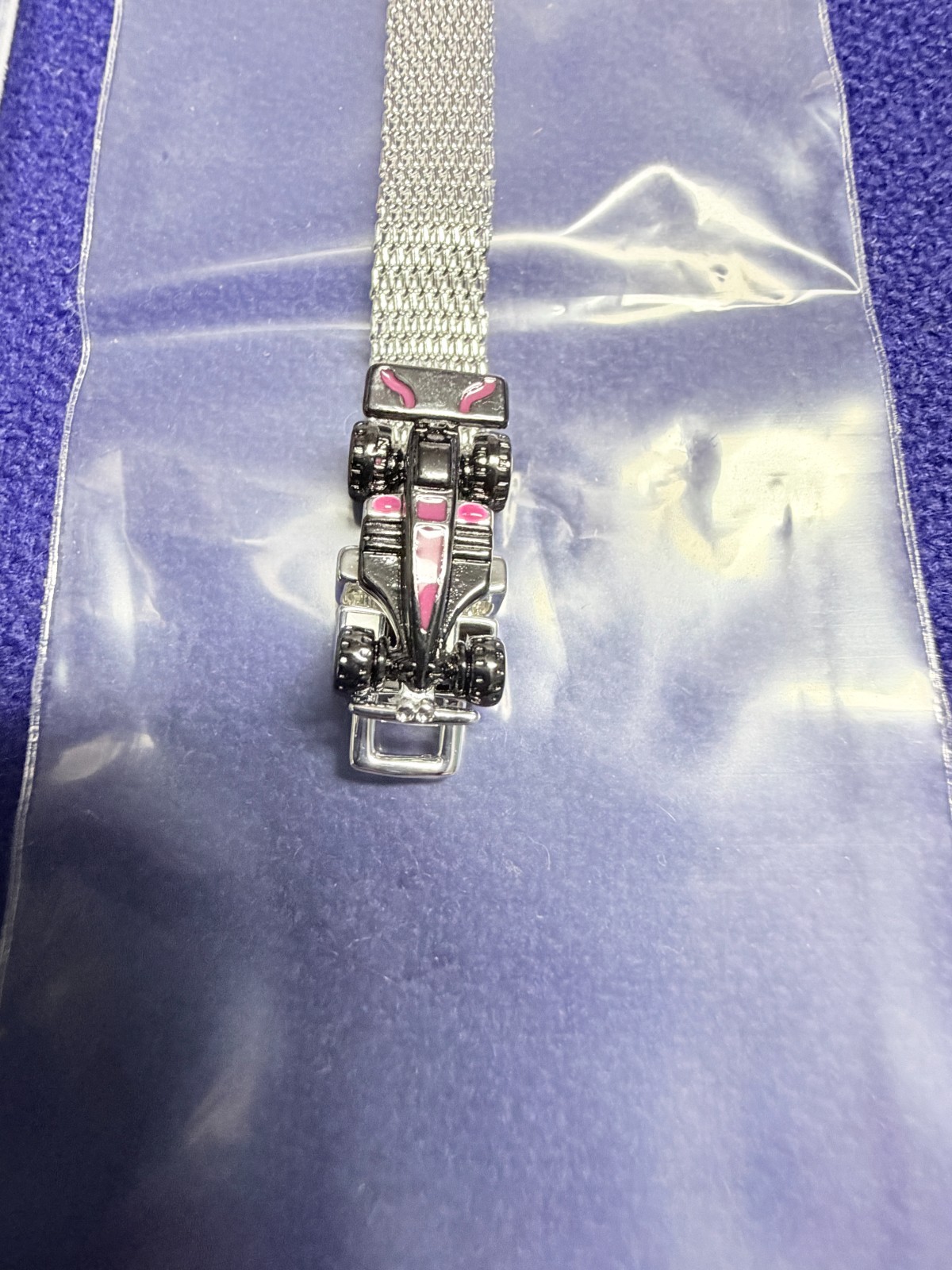 Alex and Ani Hot Wheels Moveable Racecar Mesh Bracelet New