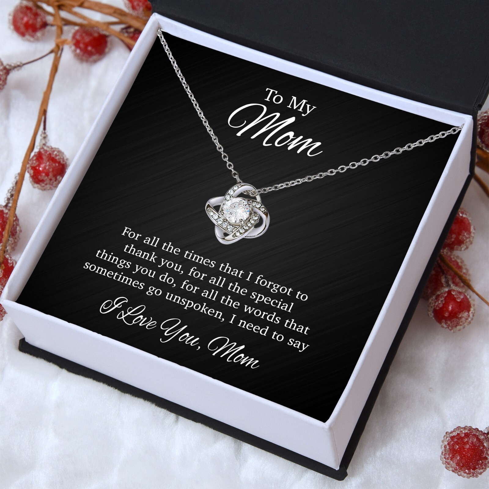 To My Mom Necklace, Gift For Mom From Daughter, Mother’s Day Gifts