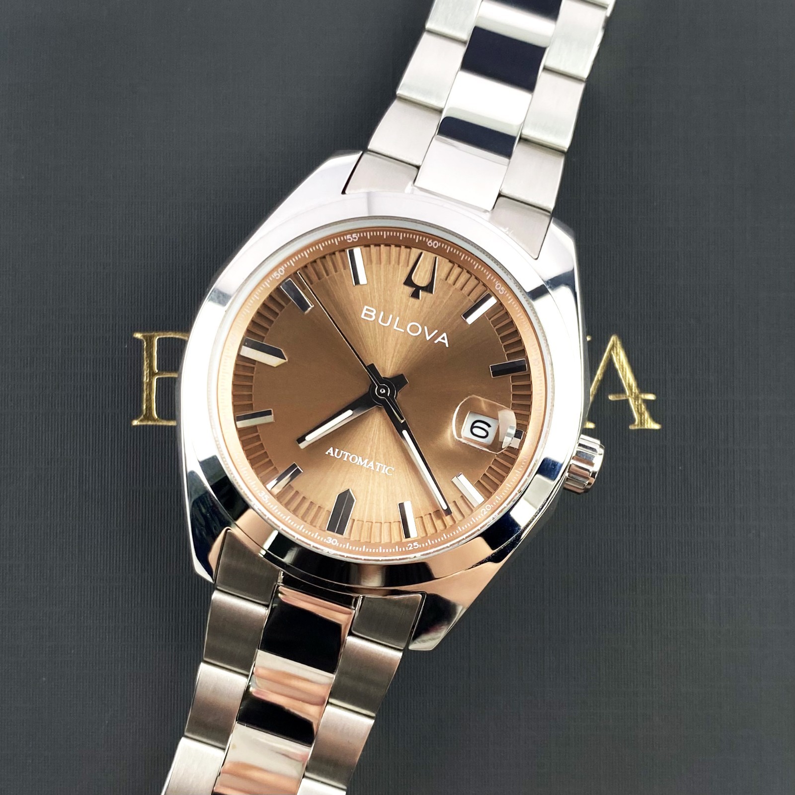 Bulova Surveyor 96B470 Automatic 39mm Brown Dial Stainless Steel Men’s Watch