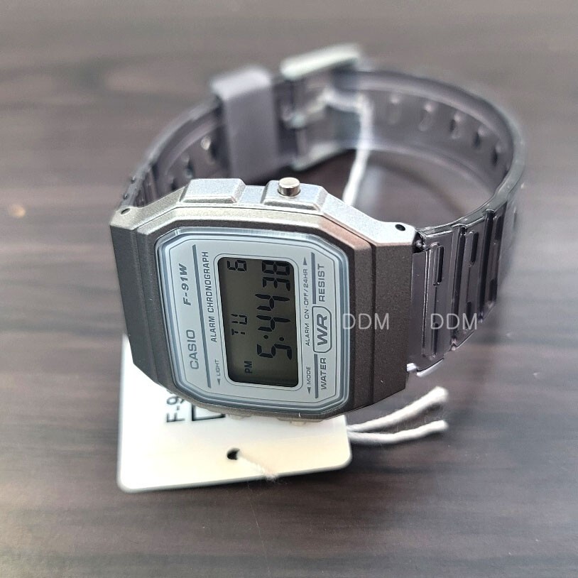 Casio Transparent Resin Digital Unisex Watch Original New F-91WS-8DF